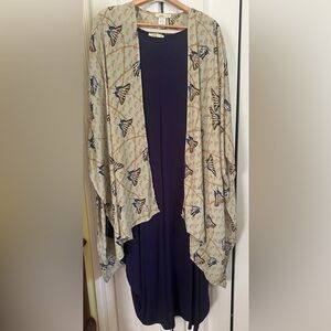 Navy Dress with Kimono size Large